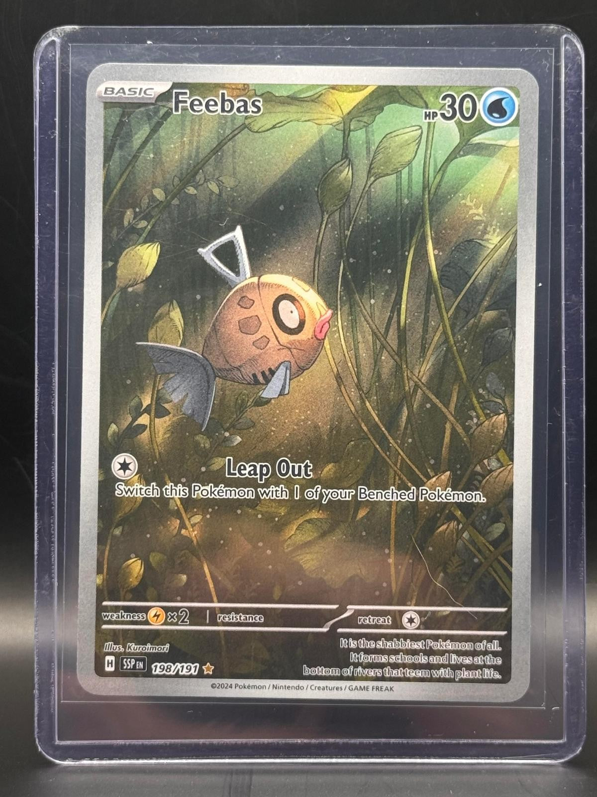 Feebas 198/191 Illustration Rare Surging Sparks Pokemon Holo Near Mint