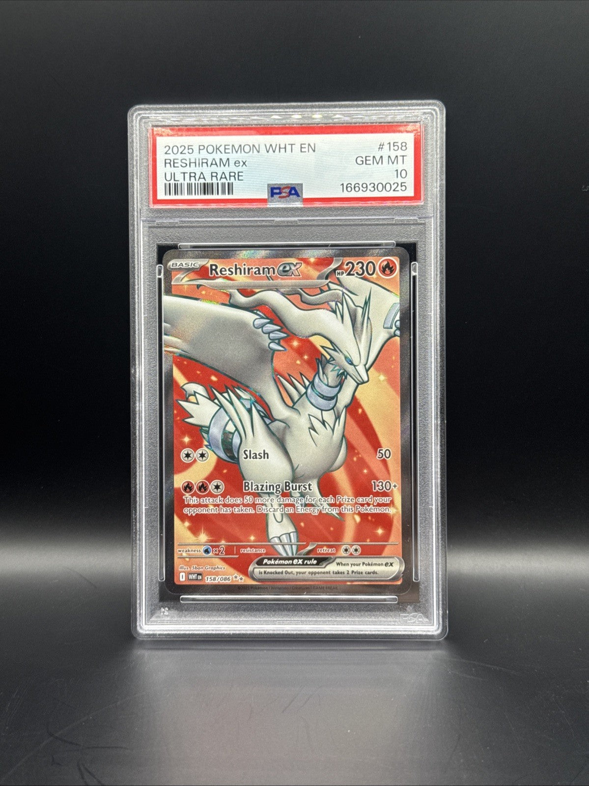 Pokemon Reshiram EX 158/086
