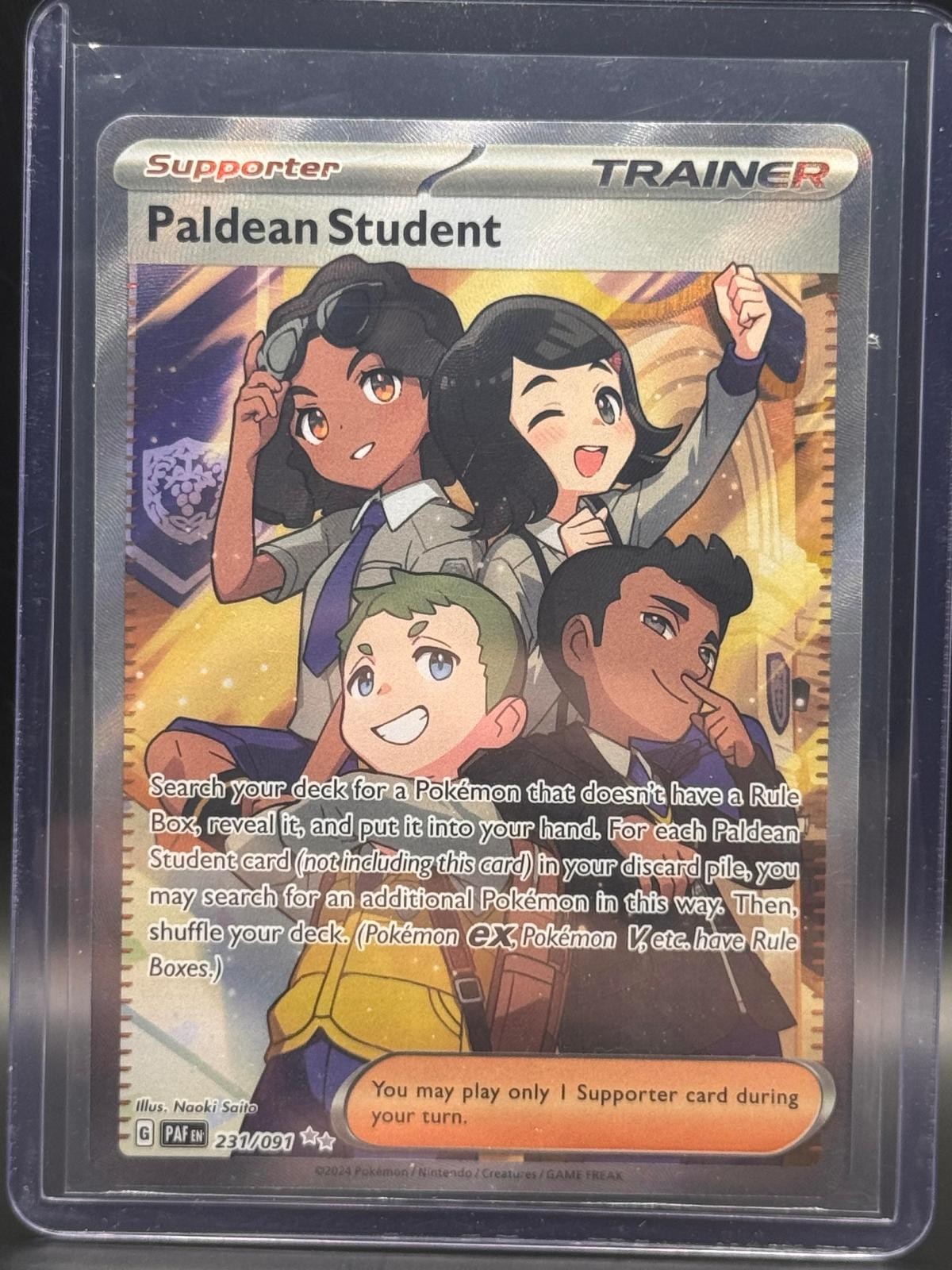 Paldean Student 231/091 Ultra Rare Paldean Fates Pokemon Holo Near Mint
