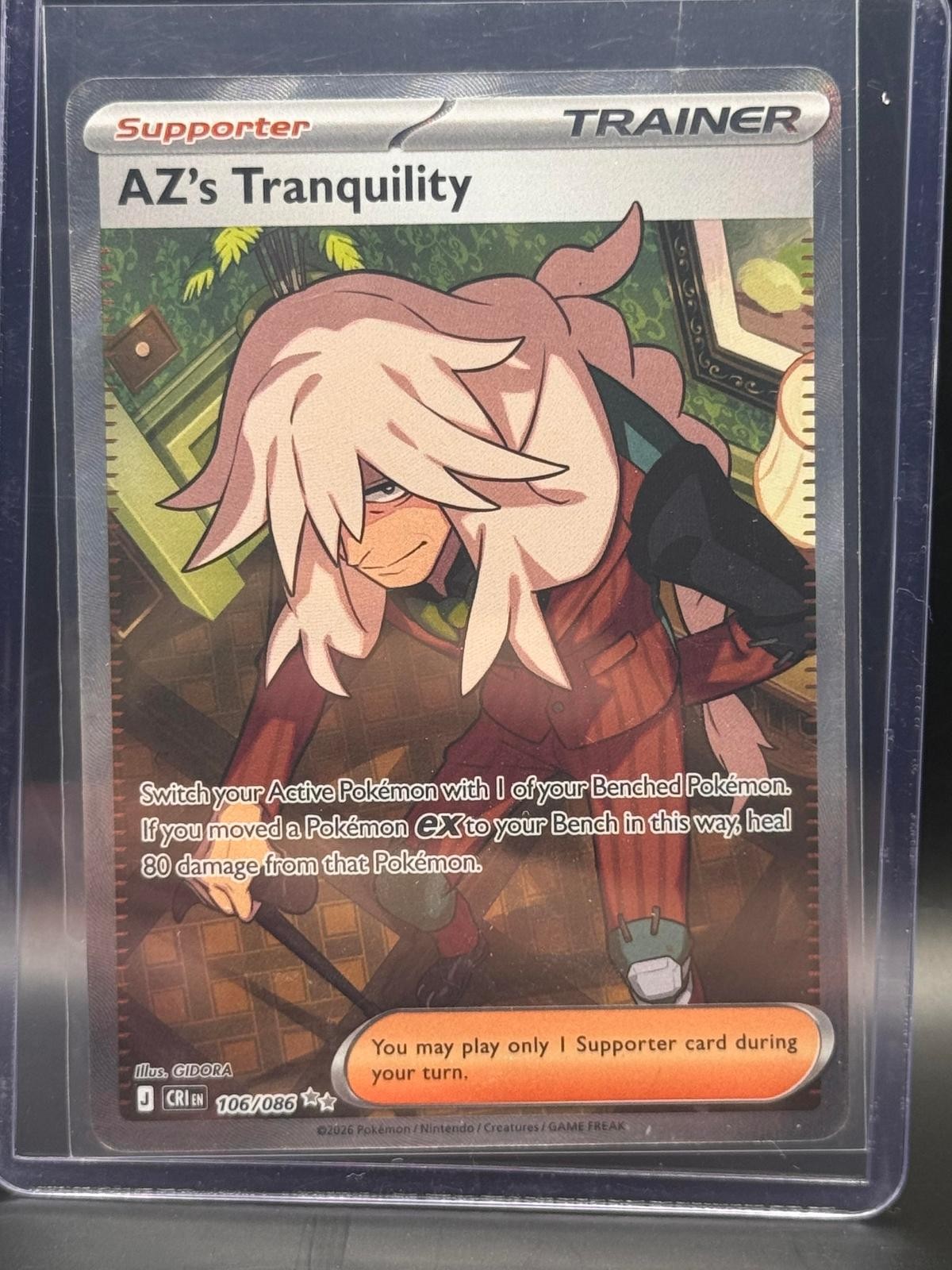 AZ's Tranquility 106/086 Ultra Rare Chaos Rising Pokemon Holo Near Mint